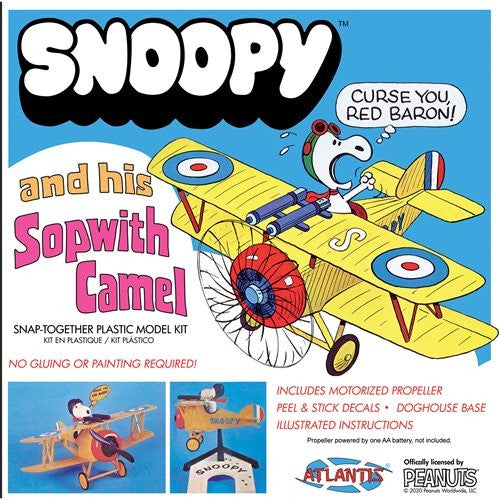 Atlantis Snoopy Model Kit with Spinning Battery-Powered Propeller