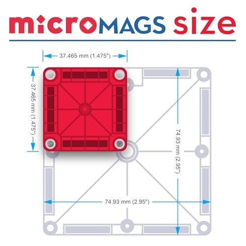 Magna-tiles Micromags 26-piece Travel Magnetic Construction 26 Piece Set