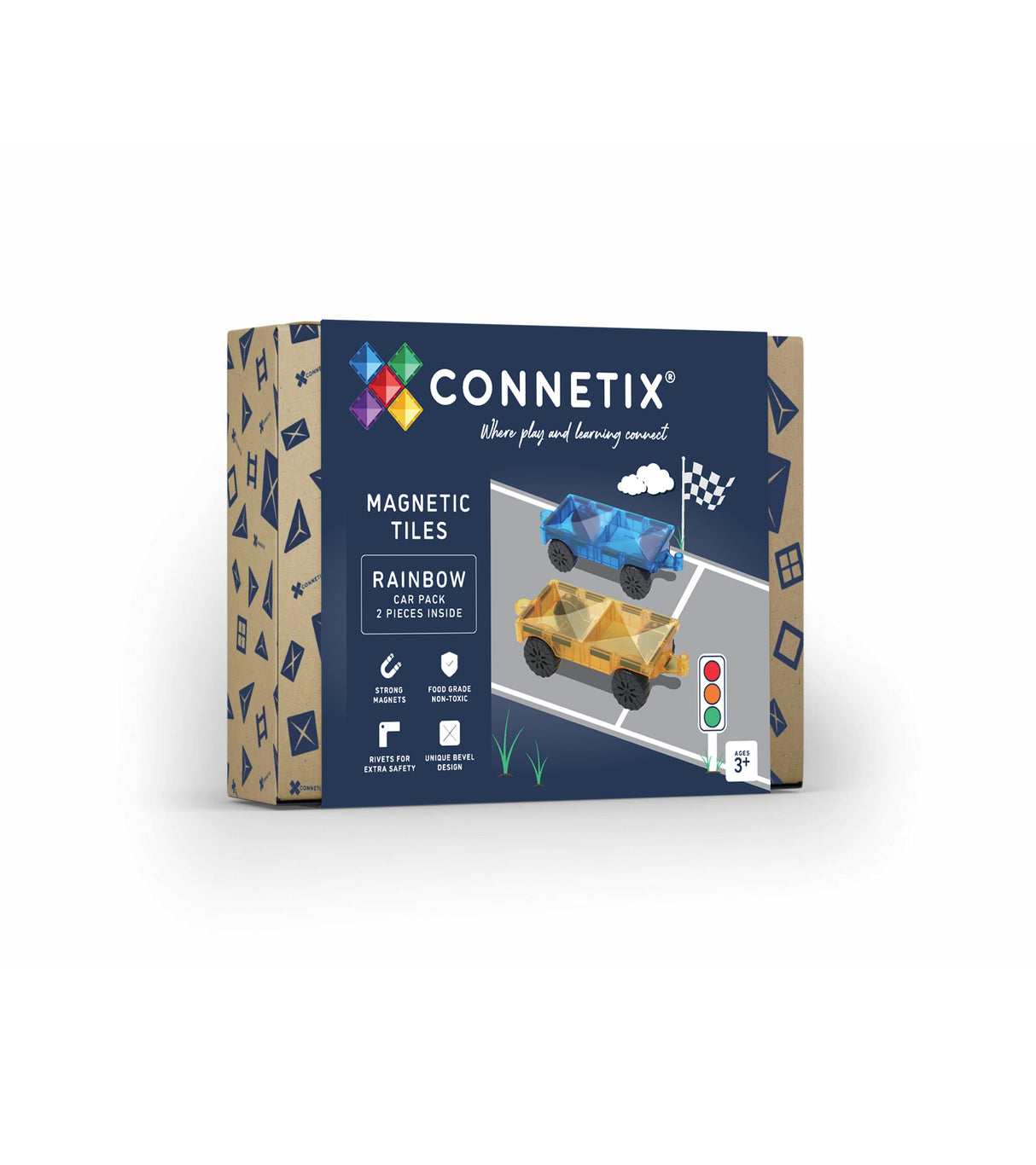 Connetix Tiles Rainbow Car Pack 2 Pc