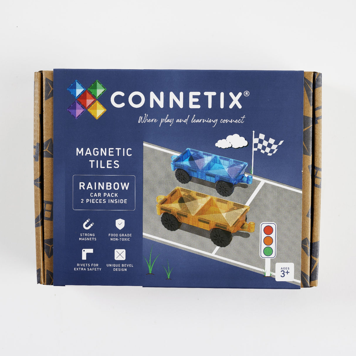 Connetix Tiles Rainbow Car Pack 2 Pc