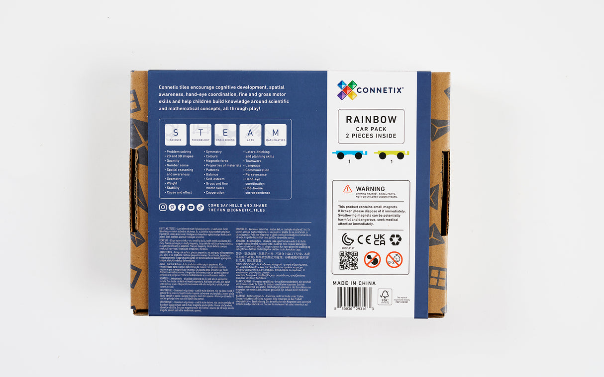 Connetix Tiles Rainbow Car Pack 2 Pc