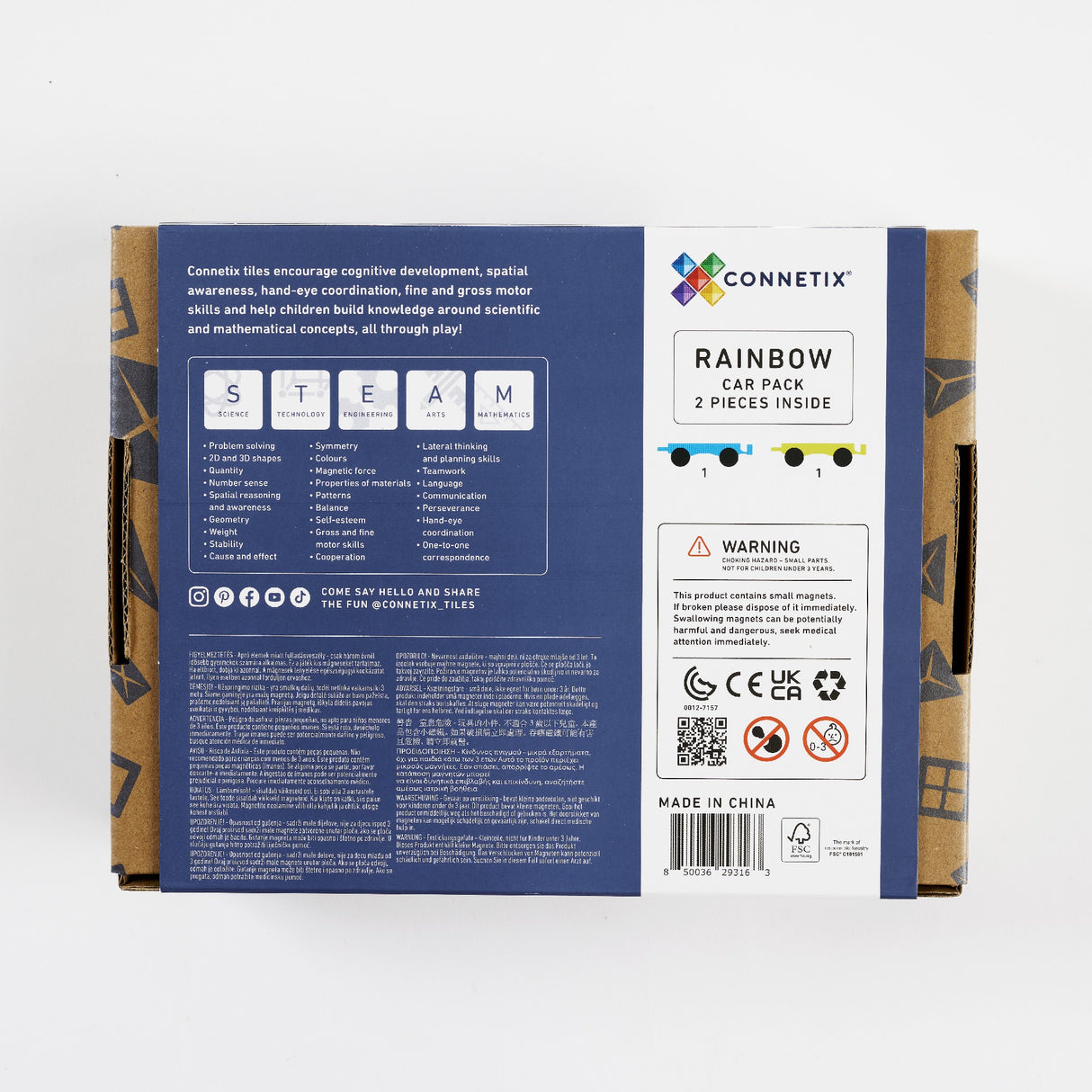 Connetix Tiles Rainbow Car Pack 2 Pc