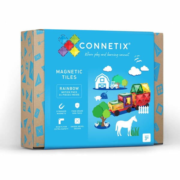 CONNETIX TILES RAINBOW MOTION PACK 24 PC