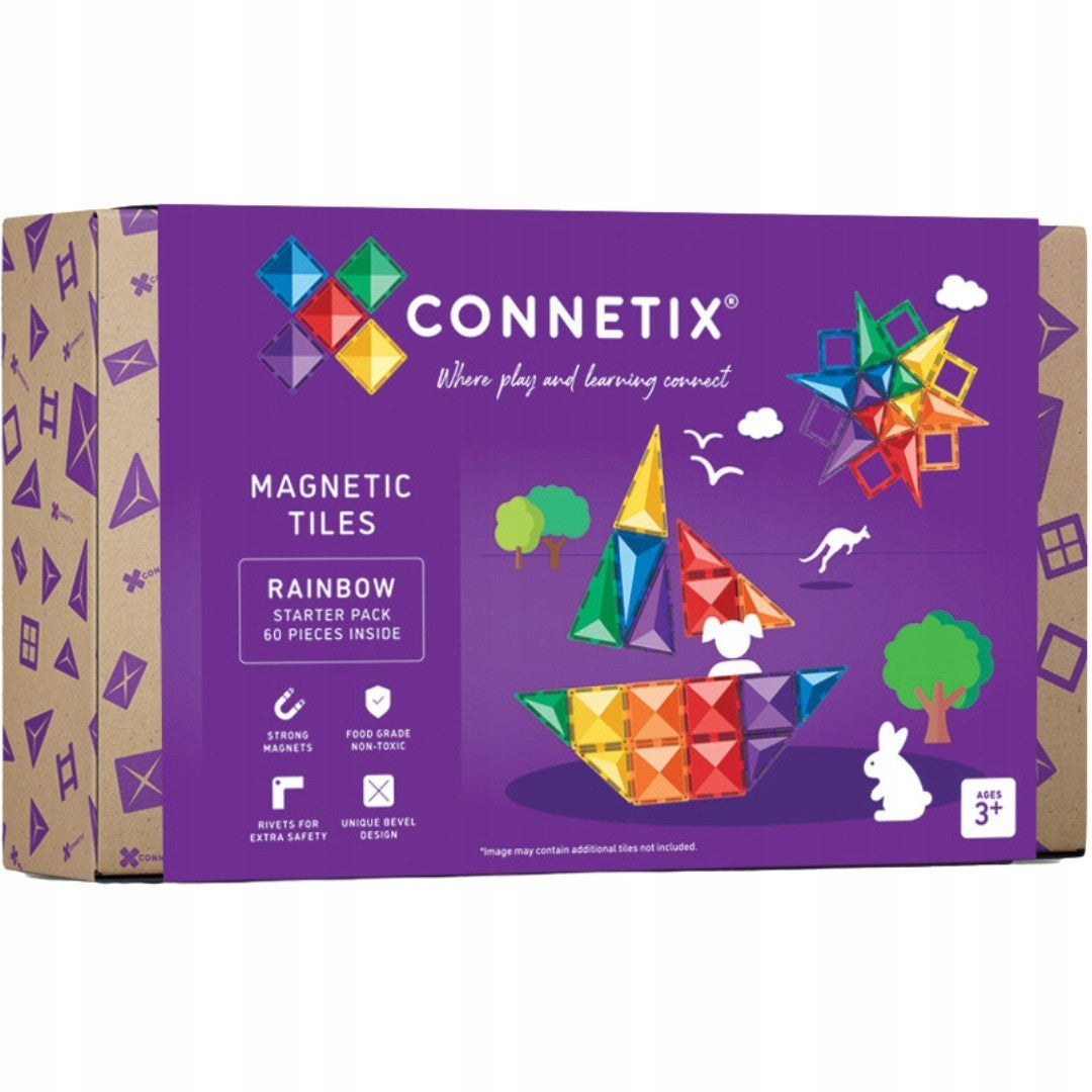 Connetix Tiles Rainbow Starter Pack 60 Pc