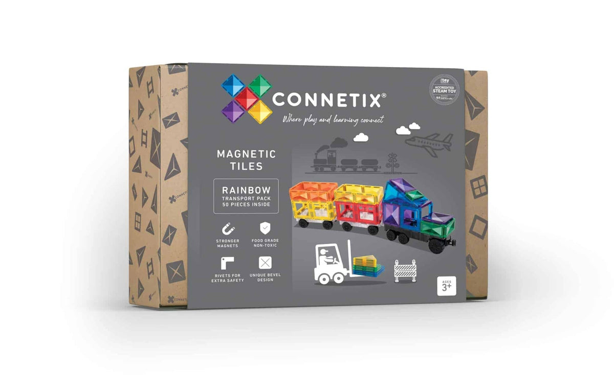 Connetix Tiles Pastel Transport Pack 50 Pc