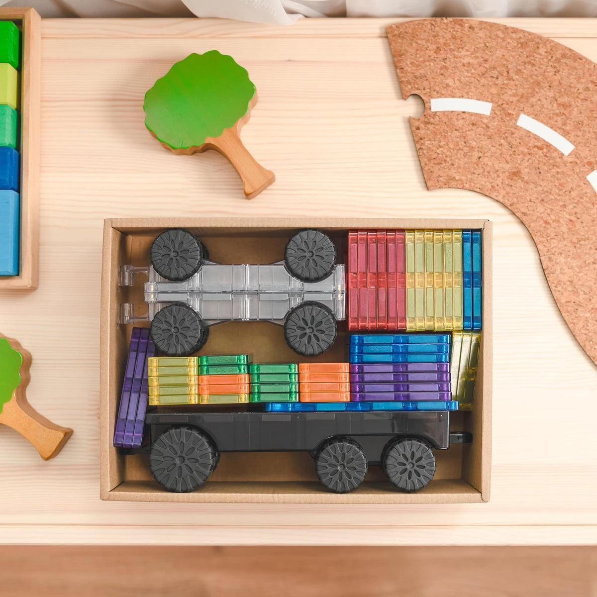 Connetix Tiles Pastel Transport Pack 50 Pc