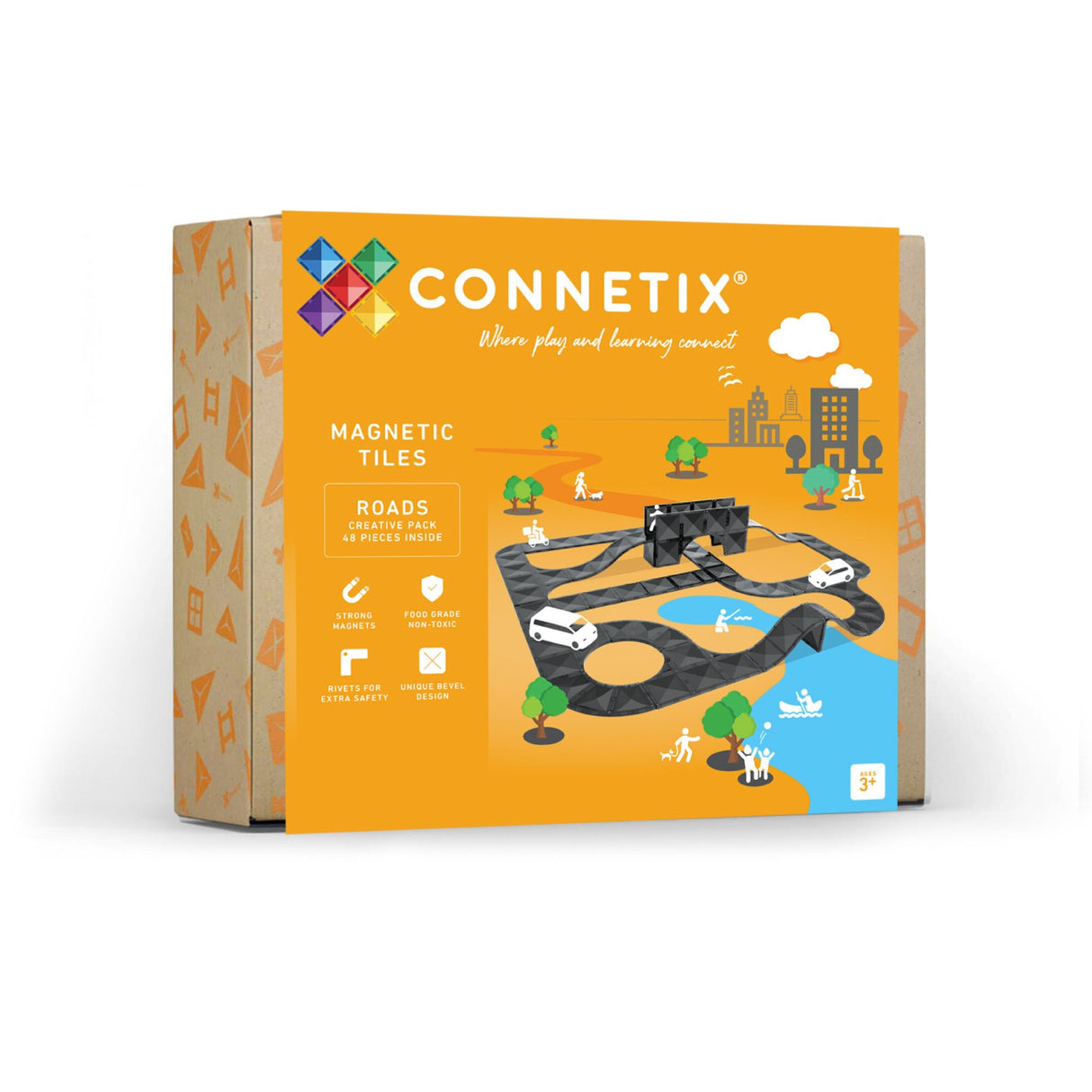 Connetix Tiles Creative Roads 48 Pc