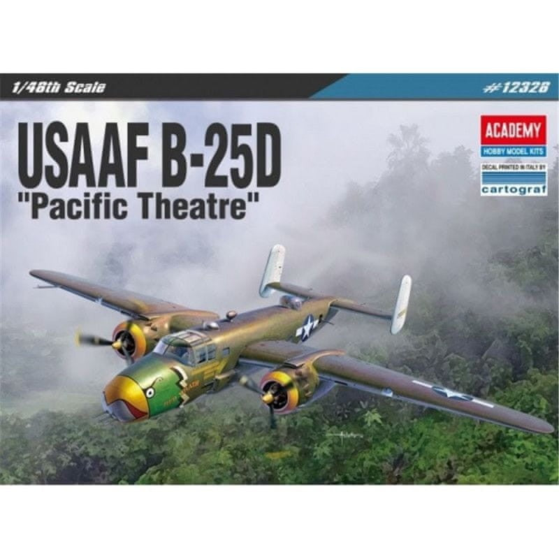 Academy 1/48 USAAF B-25D Pacific Theatre Plastic Model Kit 12328