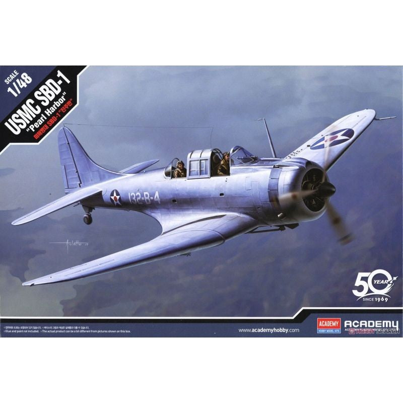 Academy 1/48 USMC SBD-1 Pearl Harbour Plastic Model Kit 12331