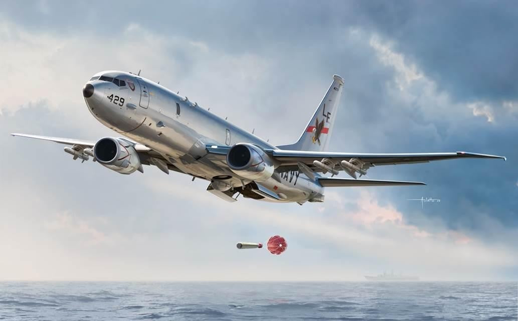 Academy 1/144 USN P-8A Poseidon w/Australian RAAF Markings Plastic Model Kit