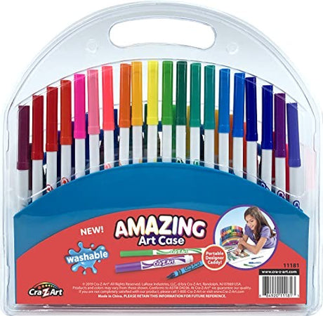 Cra-Z-Art 64pc Amazing Art Case Featuring Crayons and Markers