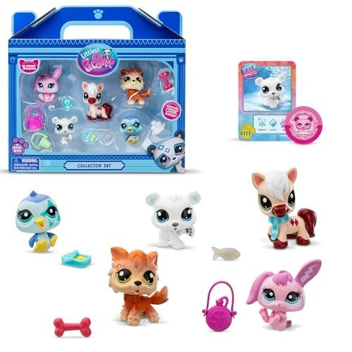 Littlest Pet Shop Winter Theme  Collector 5-Pack  for Girls or Boys  Ages 4 Years and up