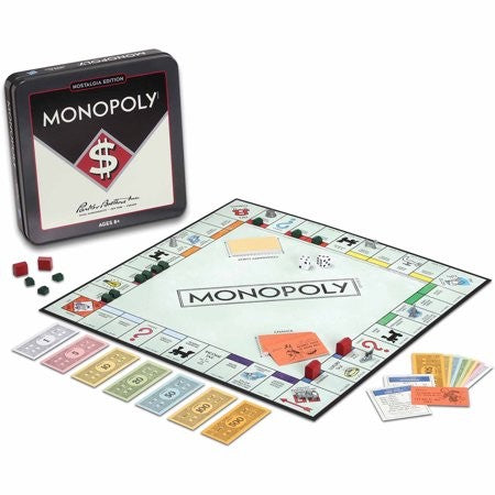 Monopoly Nostalgia Edition Board Game in Collectible Tin