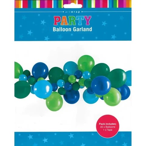 Blue & Green Garland Balloons 40pk