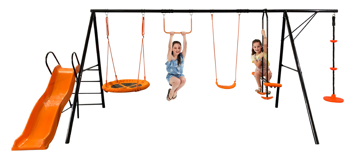Action Spin N Slide Swing Set