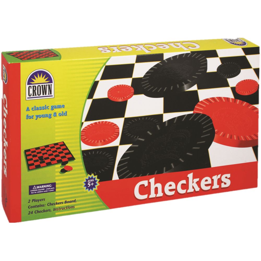 Crown Checkers Board Portable Strategy Game 7y+