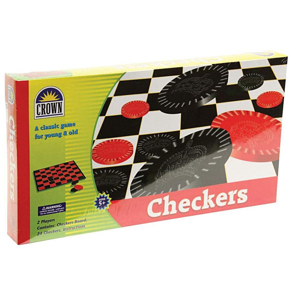 Crown Checkers Board Portable Strategy Game 7y+