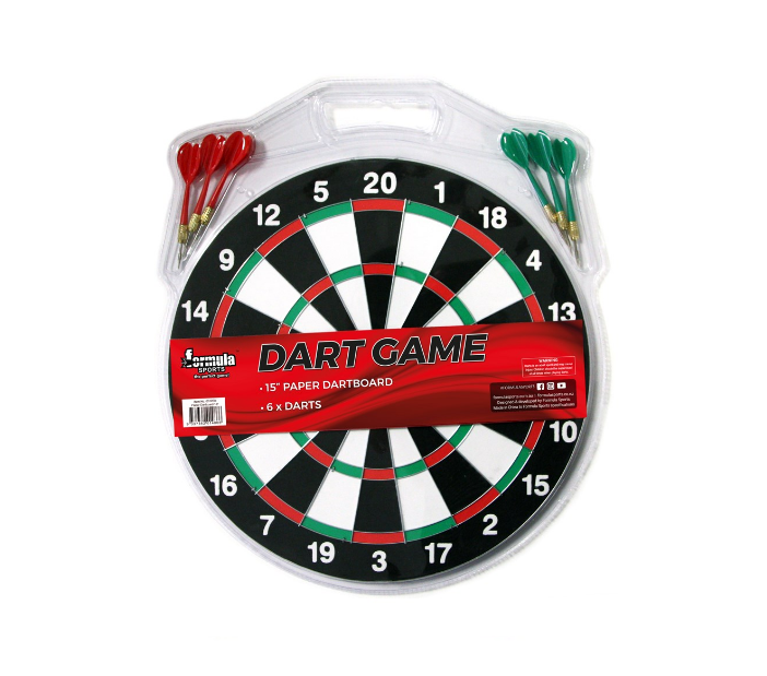 Formula Sports 15" Dartboard & 6 Darts