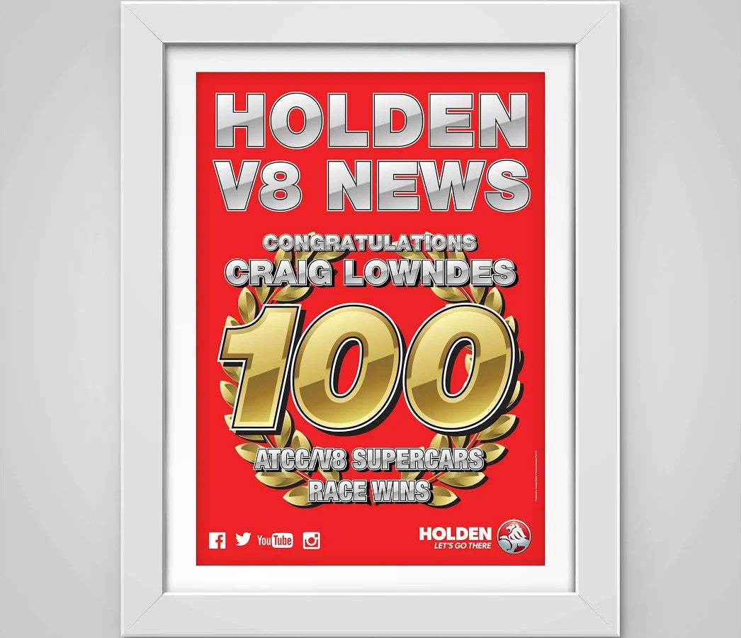 HOLDEN VF COMMODORE - RED BULL RACING AUSTRALIA - CRAIG LOWNDES #888 - 2015 - DARWIN TRIPLE CROWN - RACE 14 - FIRST DRIVER TO 100 WINS IN V8 SC HISTORY - 1:18 S
