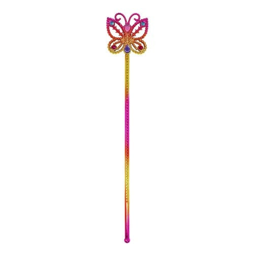 Pink Poppy Rainbow Butterfly Wand