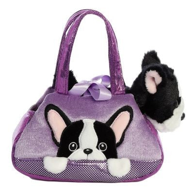 Fancy Pals - French Bulldog In Purple Bag