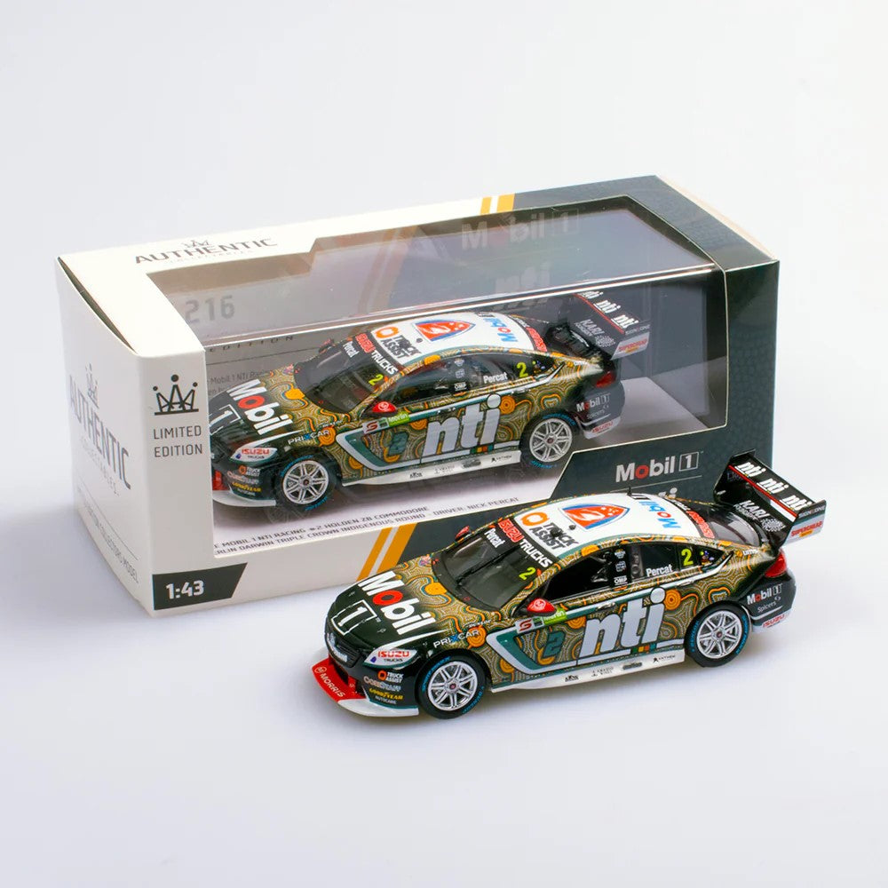 Authentic 1/43 Mobil 1 Nti Racing #2 Holden Zb Commodore - 22 Darwin Triple Crown Indigenous Round