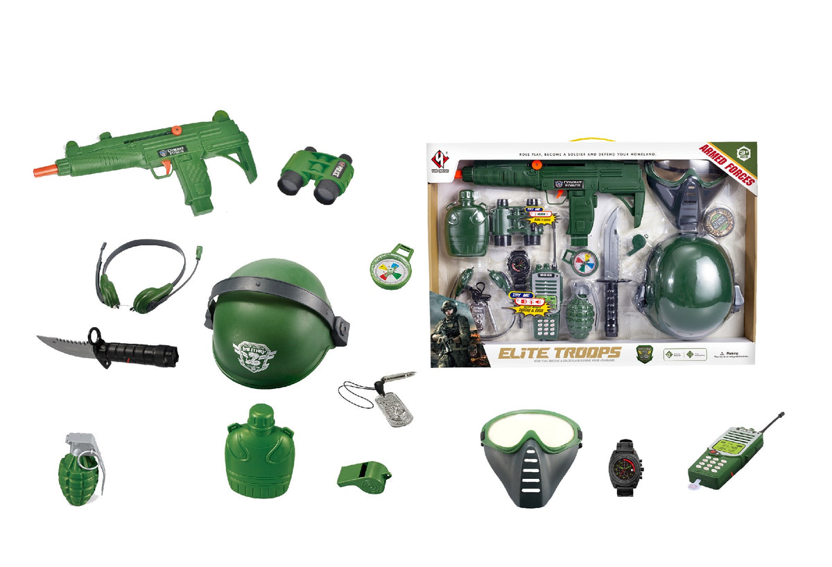Elite Troops Weapon Playset w/Helmet 14pc