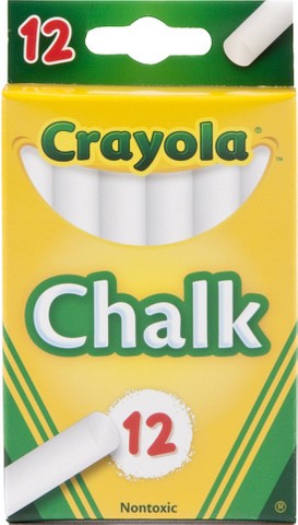 Crayola White Chalk 12pk