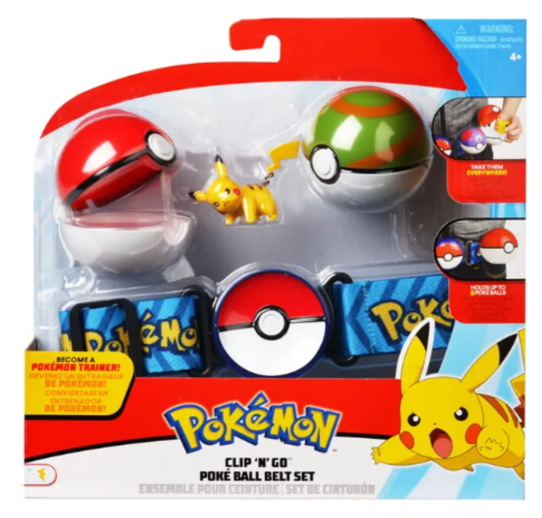 Pokemon Clip'n'go Poke Ball Belt Set - Pikachu