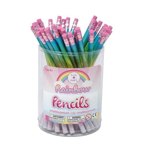 Pink Poppy Rainbow Pencil With Eraser