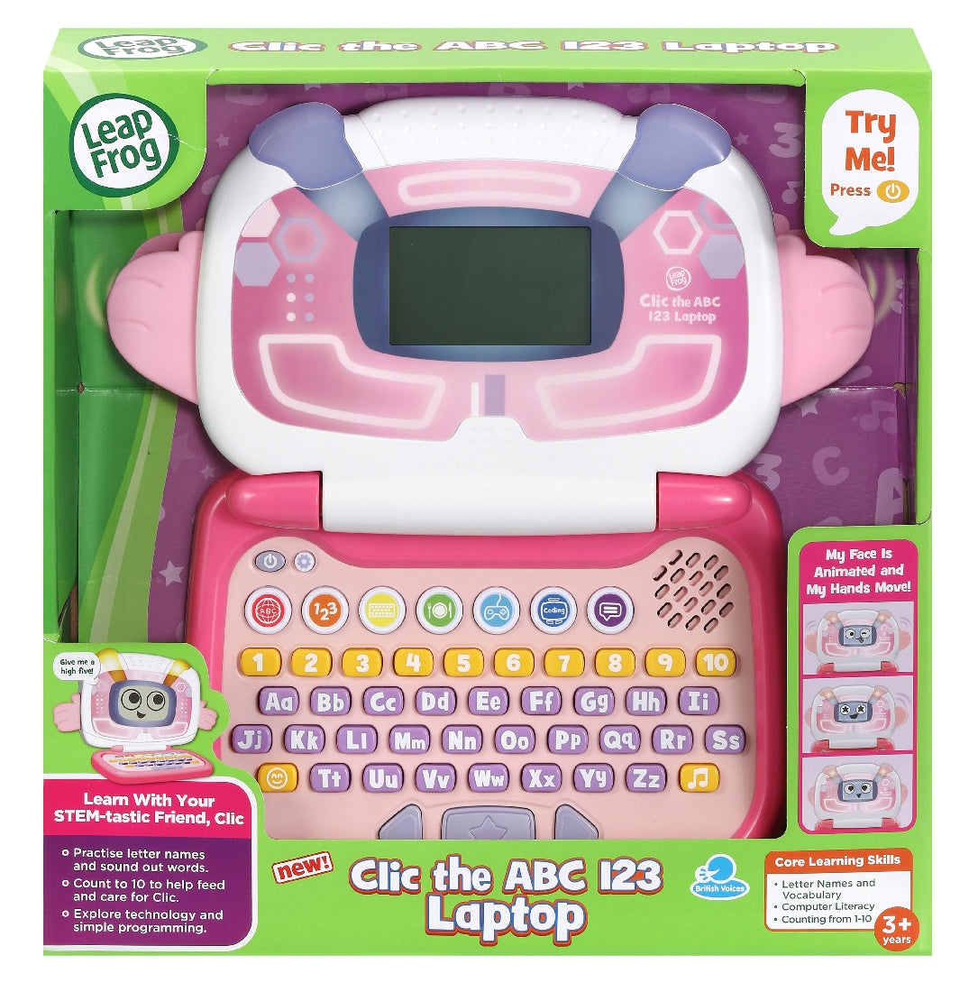 Leap Frog Clic The Abc 123 Laptop Pink