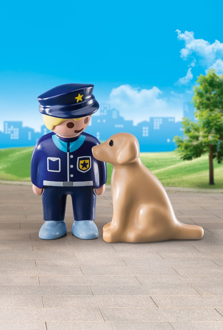Playmobil - 1.2.3 Police Officer With Dog