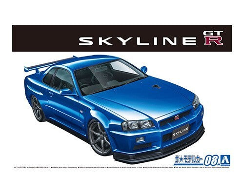 Aoshima 1/24 Nissan Bnr34 Skyline Gt-r V-specll '02