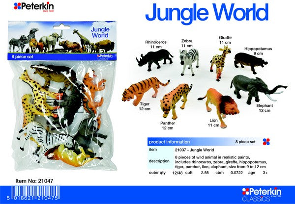 PETERKIN JUNGLE WORLD 8PC FIGURES