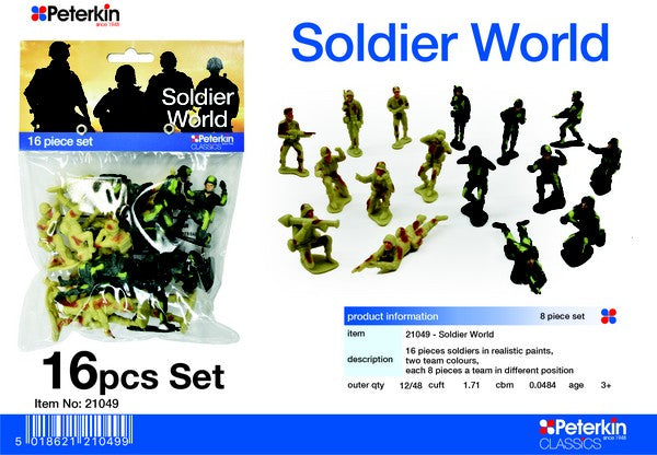 PETERKIN SOLDIER WORLD 16PC FIGURES