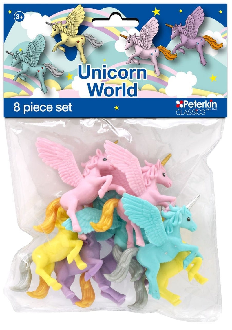 PETERKIN UNICORN WORLD 8PC FIGURES
