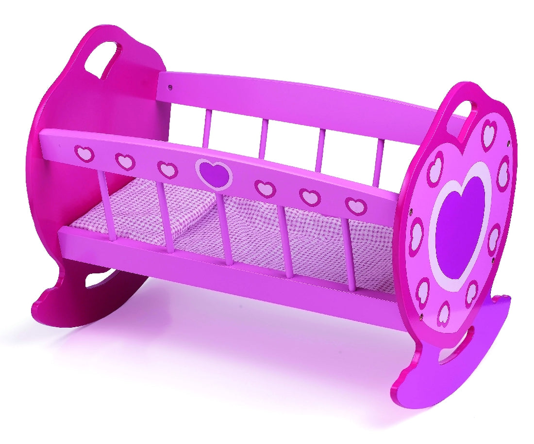 DOLLS WORLD WOODEN CRADLE