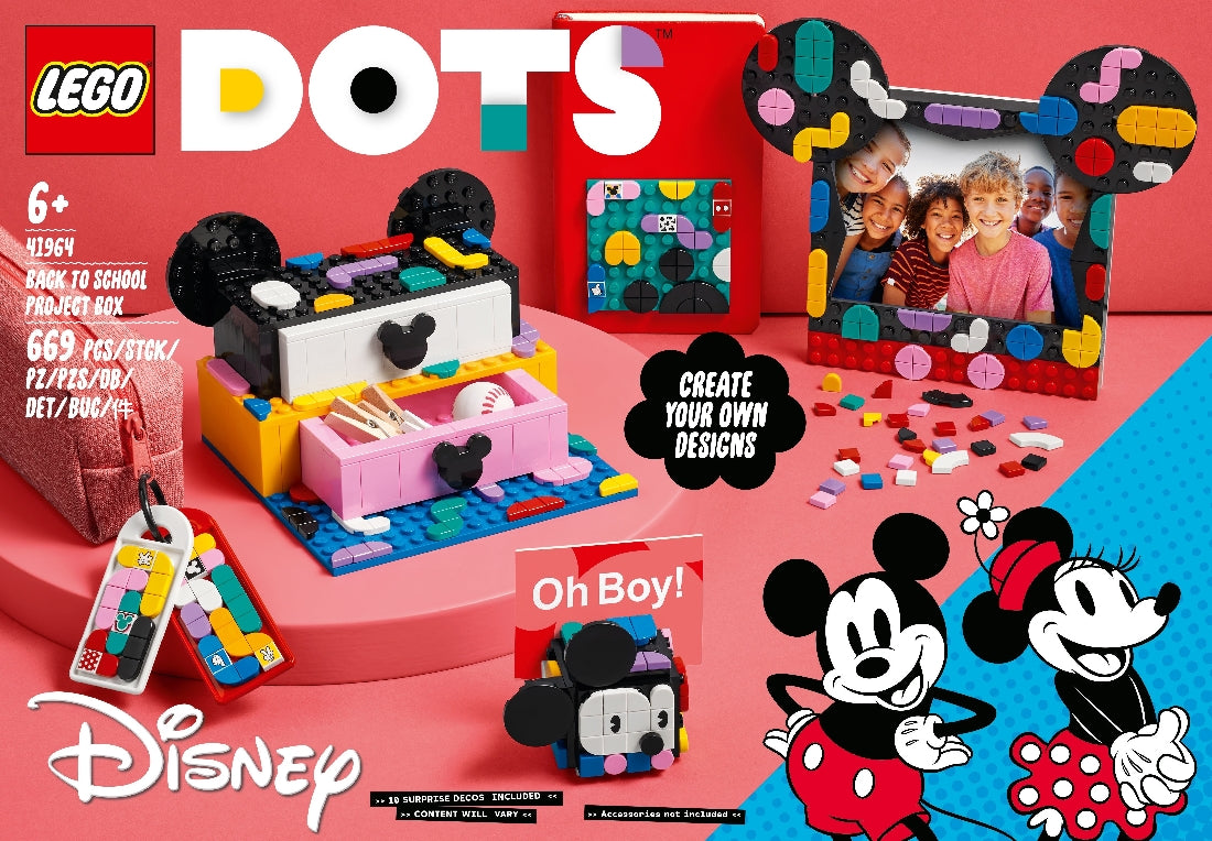 LEGO Dots Mickey Mouse & Minnie Mouse Back-to-school Creative Box 41964 Age: 7+