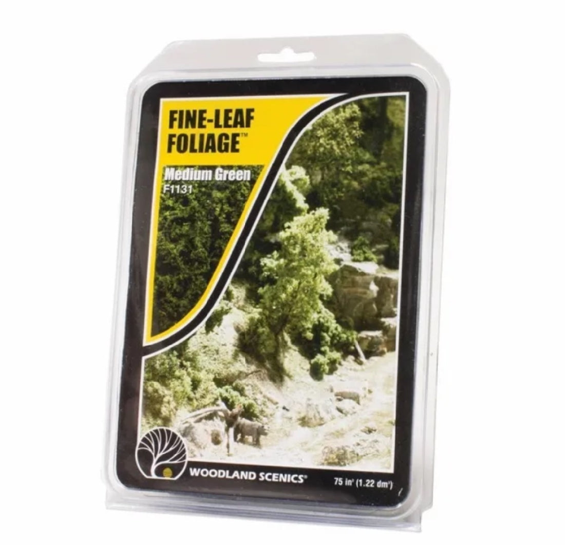 Woodland Scenics Fine Leaf Foliage - Medium Green