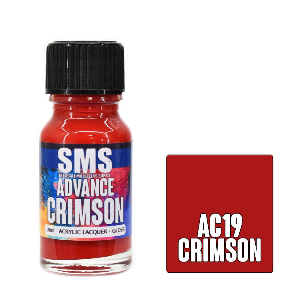Sms Advance Crimson 10ml Acrylic Lacquer