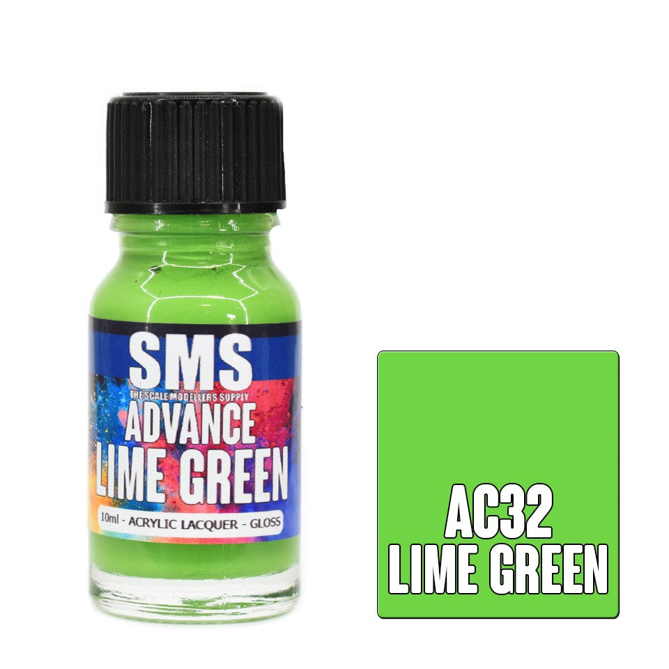 Sms Advance Lime Green 10ml Acrylic Lacquer