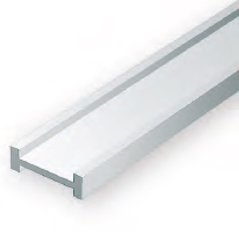 Evergreen White Polystyrene Channel 0.250 x 14 / 6.4mm x 36cm (3)