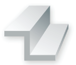 Evergreen White Polystyrene Z Channel .080 x .040 x 14 / 2mm x 1mm x 36cm (4)