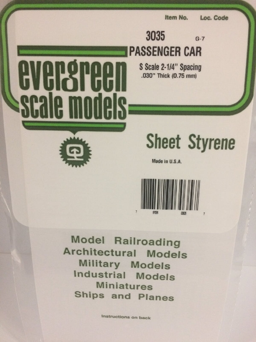 Evergreen White Polystyrene S-Scale Siding 0.020 x 6 x 12 / 0.51mm x 15cm x 30cm (1)