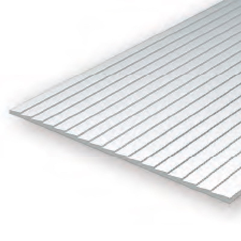 Evergreen White Polystyrene Clapboard Siding Sheet 0.100 x 6 x 12 / 2.5mm x 15cm x 30cm (1)