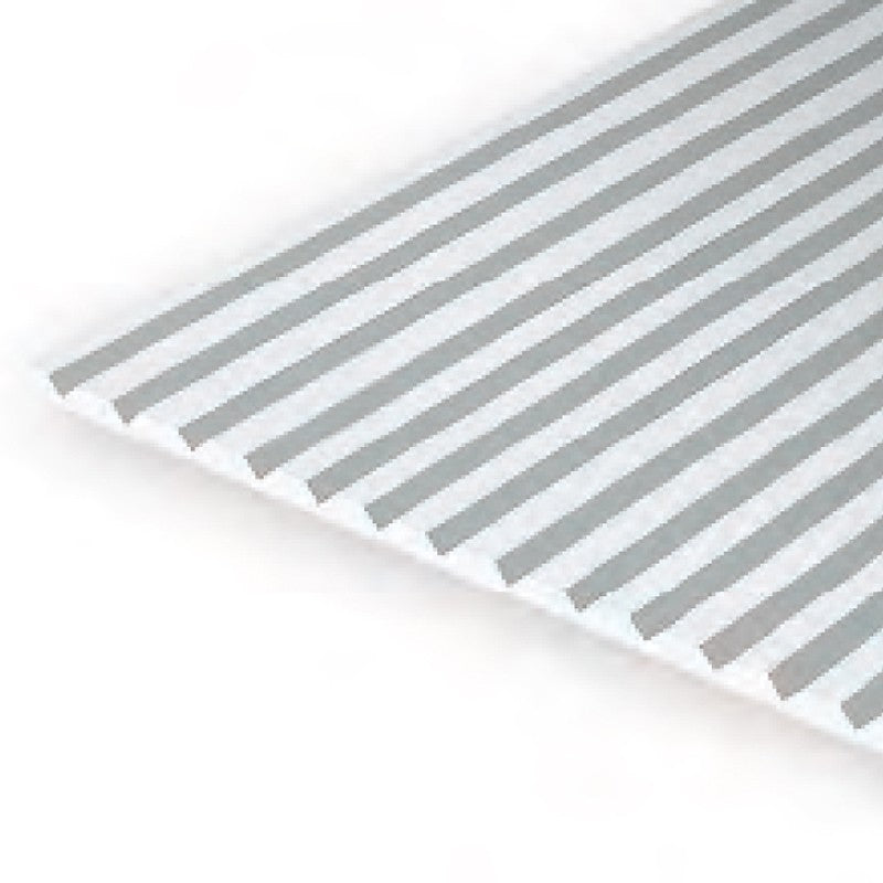 Evergreen White Polystyrene V-Groove Siding Sheet 0.188 x 6 x 12 / 4.8mm x 15cm x 30cm (1)