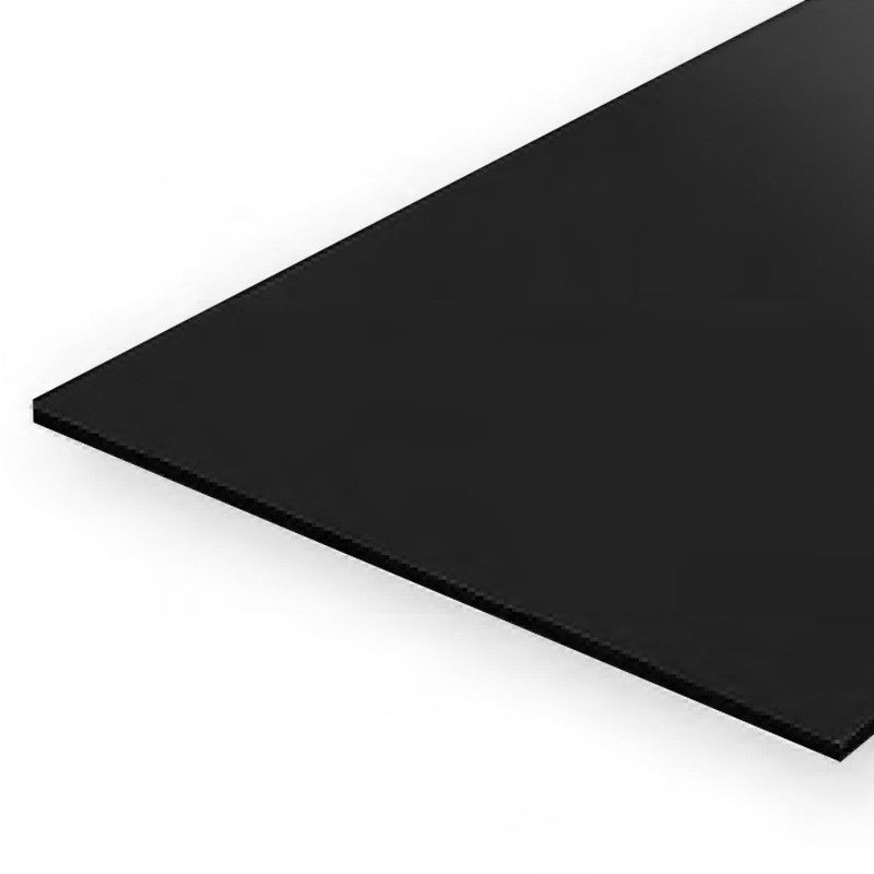 Evergreen Black Polystyrene Sheet 0.010 x 6 x 12 / 0.25mm x 15cm x 30cm (4)