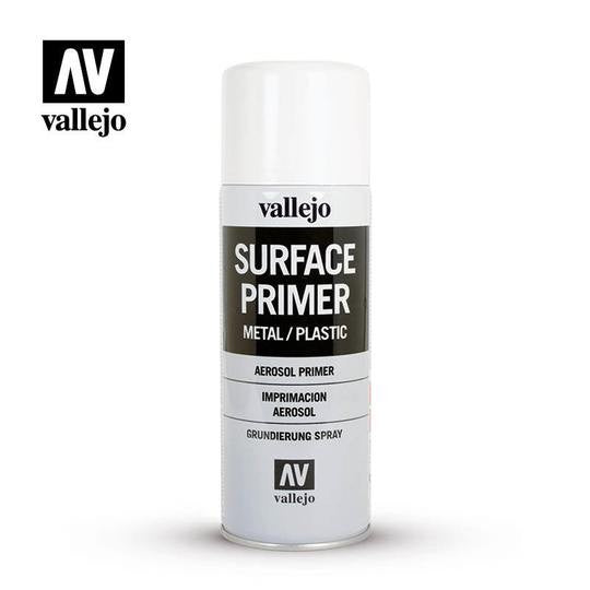 Vallejo Aerosol White Primer 400ml Hobby Spray Paint 28010