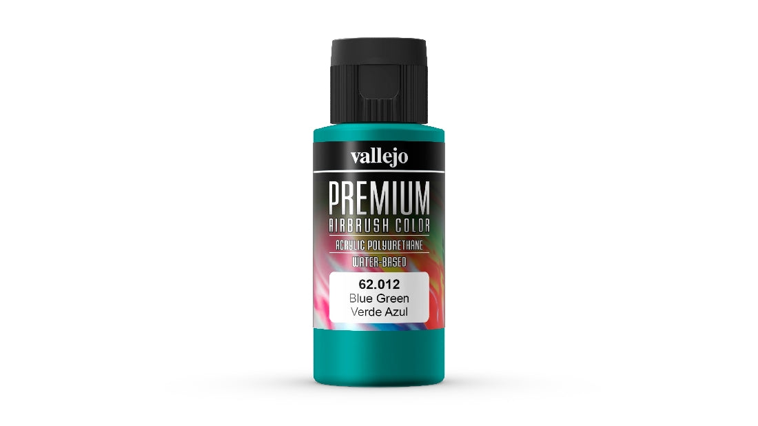 Vallejo Premium Colour Blue Green 60 ml Acrylic Airbrush Paint 62012