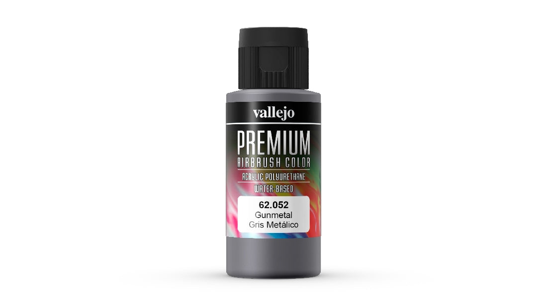 Vallejo Premium Colour Gunmetal 60 ml Acrylic Airbrush Paint 62052